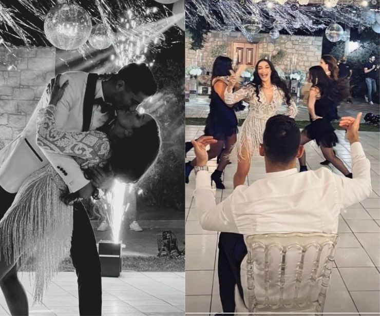 Άντρεα Nικολάου: To sexy χορευτικό που έκανε στο σύζυγο της στο γαμήλιο πάρτι τους! [βίντεο]