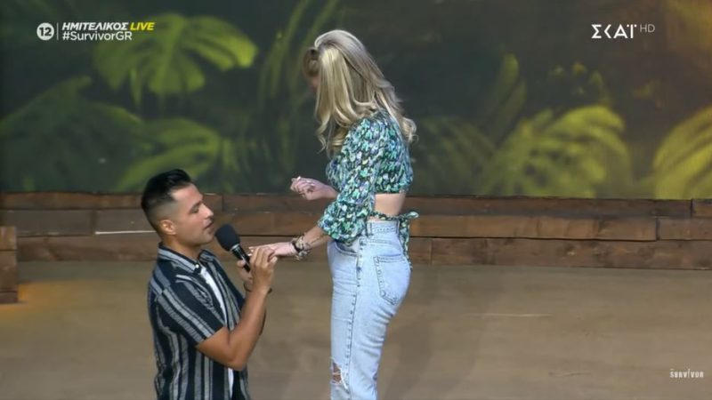 Survivor: Ο Γ. Τσολάκης έκανε πρόταση γάμου στην σύντροφό του live! (video)