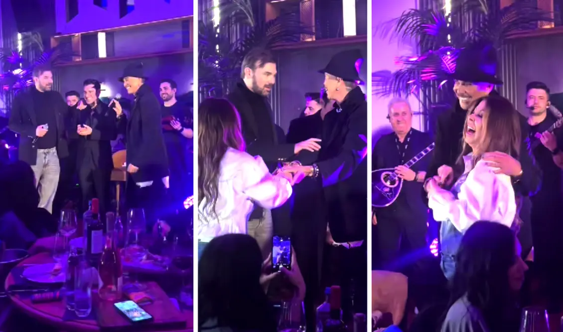 Ο Λάκης Γαβαλάς έκανε πρόταση γάμου επί σκηνής στην Άντζελα Δημητρίου για να τρολάρει τον Γιώργο Σαμπάνη