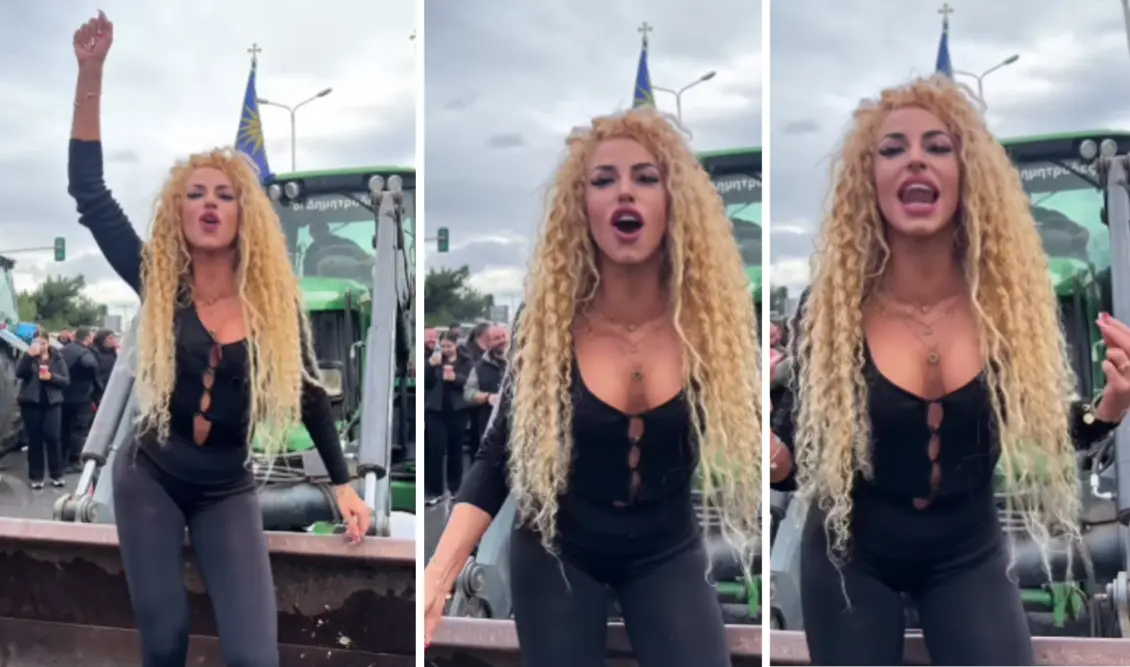 Αναστασία Γιουσέφ: Εμφανίζεται σε μπλόκο αγροτών και εκφράζει την αγανάκτησή της – “Στηρίζουμε τους αγρότες – Το 90% είναι απλήρωτοι” (Βίντεο)