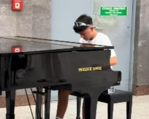 Μικρός πιανίστας συγκίνησε παίζοντας τη μελωδία από το «Ώρες μικρές» του Γιώργου Μαζωνάκη στο Σύνταγμα