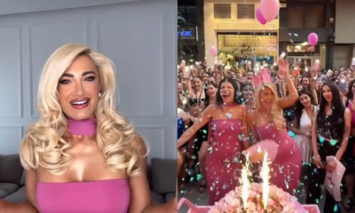 Ιωάννα Τούνη: Σάλος στο λαμπερό πάρτι για τα 8 χρόνια της εταιρίας της – Μαγνήτισε βλέμματα το στενό ροζ φόρεμά της