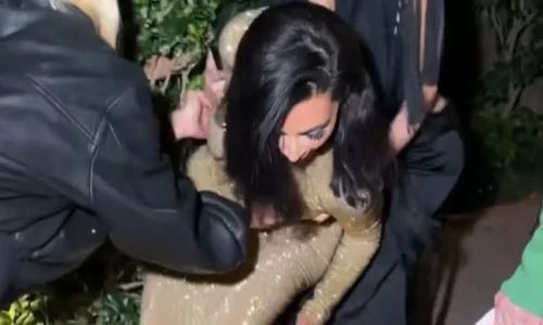 Κιμ Καρντάσιαν – «Έφαγε» τούμπα λίγο πριν την είσοδο στο after party των Όσκαρ