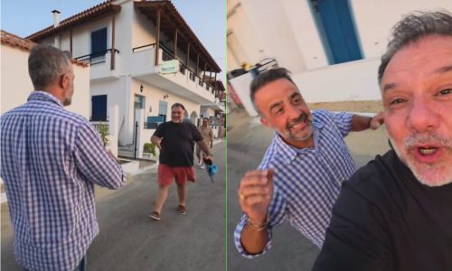 Μιχάλης Σοφοκλέους & Γρηγόρης Αρναούτογλου: Η απρόσμενη συνάντηση στην Ελαφόνησο που συνοδεύτηκε από πειράγματα