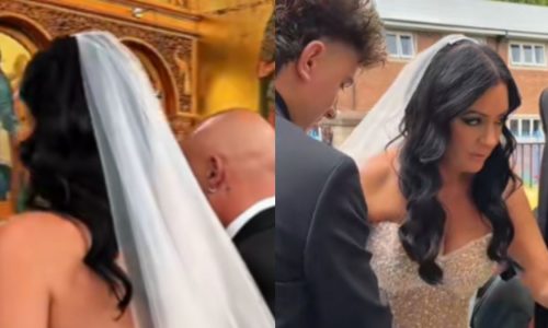 Viral γάμος: Η Ελληνίδα νύφη με το τολμηρό νυφικό – «Άγιο είχε» που δεν την έδιωξε ο παπάς (Δείτε το βίντεο)