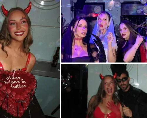 Διαβολάκι η Ανδρομάχη για τα γενέθλιά της – Ματωμένη νύφη η Γαρυφαλλιά Καληφώνη στο Halloween πάρτι (Εικόνες)