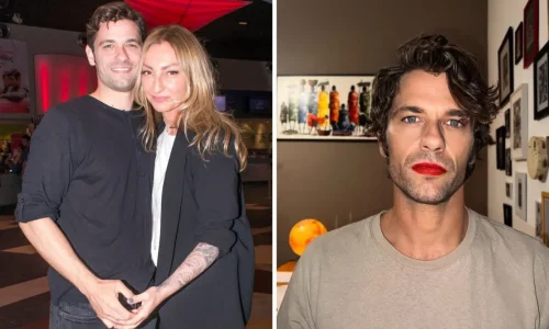 Αποστόλης Τότσικας: Η τολμηρή φωτογράφιση του με κόκκινο κραγιόν από τη Ρούλα Ρέβη και το μήνυμα (Εικόνα)