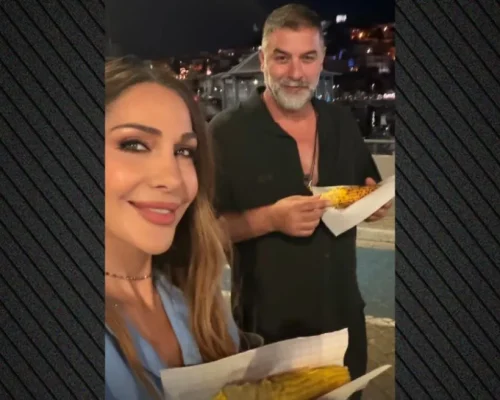 Η Δέσποινα Βανδή έφαγε καλαμπόκι με τον Βασίλη Μπισμπίκη στην Καβάλα, δείτε φωτογραφίες