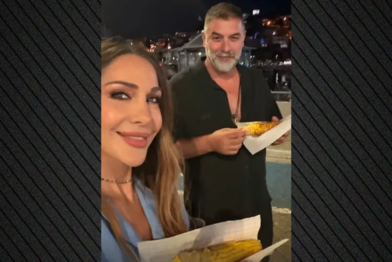 Η Δέσποινα Βανδή έφαγε καλαμπόκι με τον Βασίλη Μπισμπίκη στην Καβάλα, δείτε φωτογραφίες