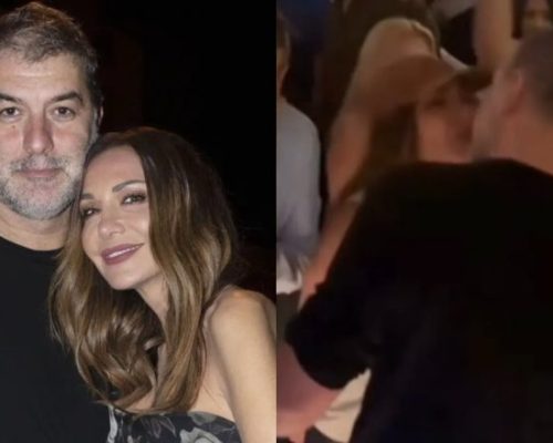 Δέσποινα Βανδή – Βασίλης Μπισμπίκης: Βραδινή έξοδος στη Θεσσαλονίκη – Το παθιασμένο φιλί και ο χορός του ηθοποιού