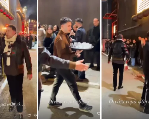 Ο Μαζωνάκης κέρασε σφηνάκια τον κόσμο έξω από το μαγαζί όπου τραγουδάει: “Να ζεσταθείτε παιδιά”