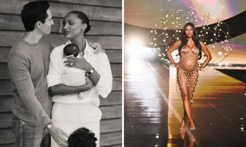 Τζάσμιν Τουκς: Γέννησε το μοντέλο που περπάτησε στην πασαρέλα της Victoria Secret με φουσκωμένη κοιλίτσα (Εικόνες)