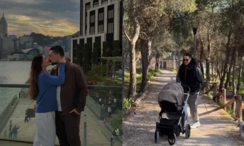 Ρουμελιώτη – Κατσούλης: Η βόλτα με παιδικό καροτσάκι – Προετοιμάζονται για τη γέννηση του γιου τους